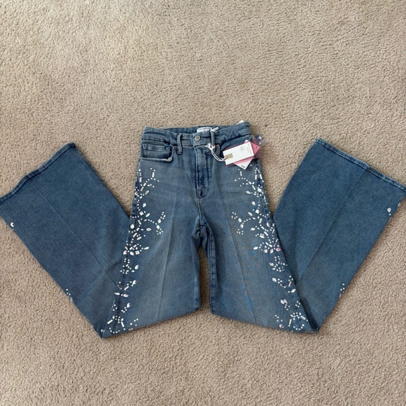 Good American - DOLLY JOLEANS CRYSTAL WIDE JEANS - Picture 2 of 4